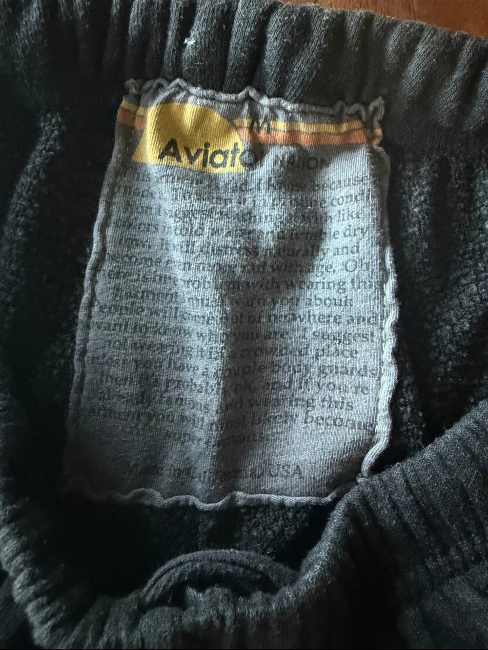 Aviator Nation Black Sweatpants with Rainbow Stripes - Picture 3 of 3